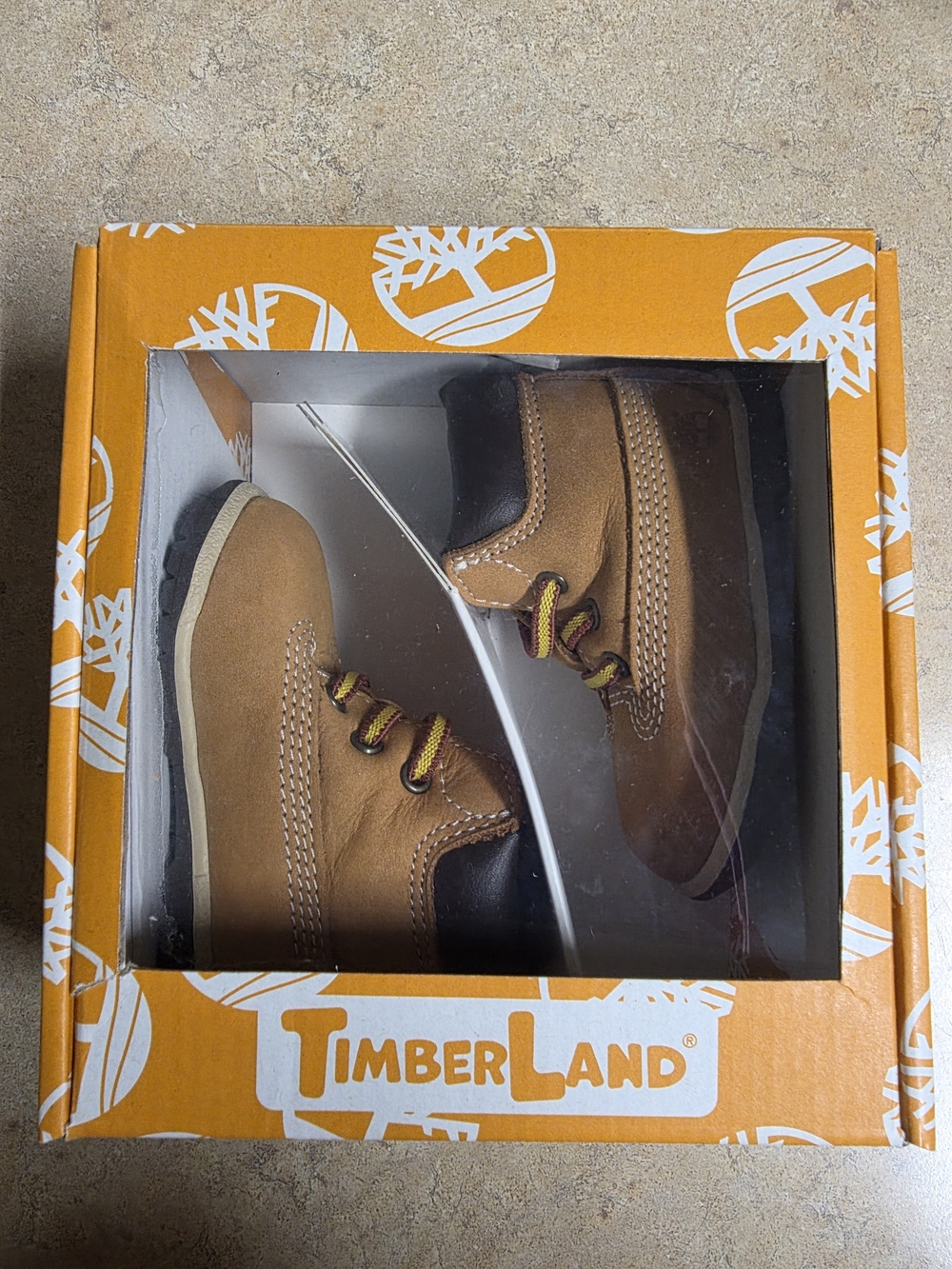 Timberland Infants Tan and Black Leather Ankle Boots